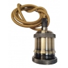 Soquete Dorado E27 Colgante